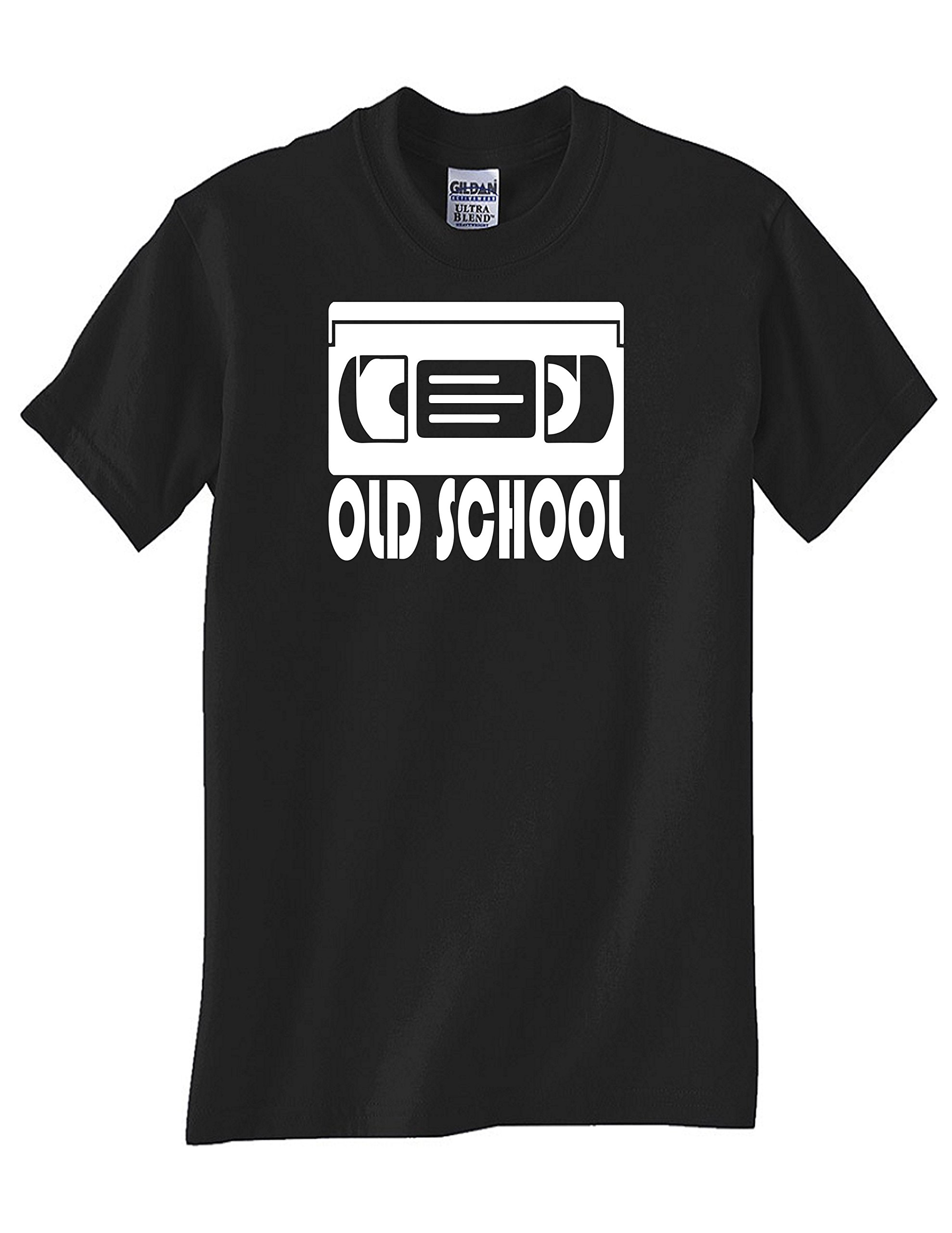 Vintage Old School Tape Graphic Black T-Shirt - Retro Music & Skate Style for Men & Women - Perfect for Concerts, Skateboarding & Casual Streetwear