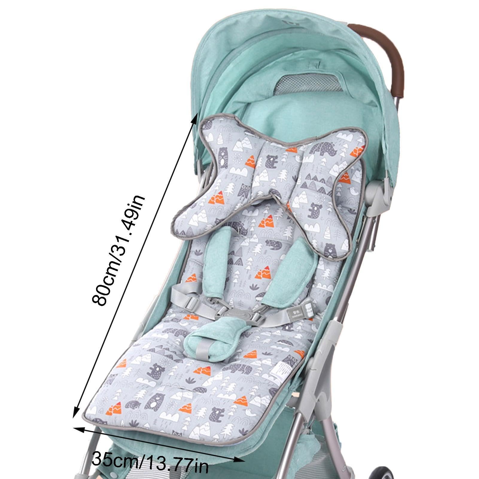 Soft Cotton Pushchair Liner & Stroller Cushion Pad - Breathable Pram Seat Cover for Baby Car Seat, High Chair & Rocker | Perfect for Travel, Shopping & Outdoor Activities