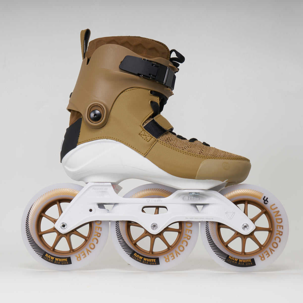 Powerslide Swell Gold 125 3-Wheel Inline Skates for Adults - High-Performance Urban Skating & Fitness Rollerblades - Perfect for Commuting, Exercise, and Outdoor Recreation