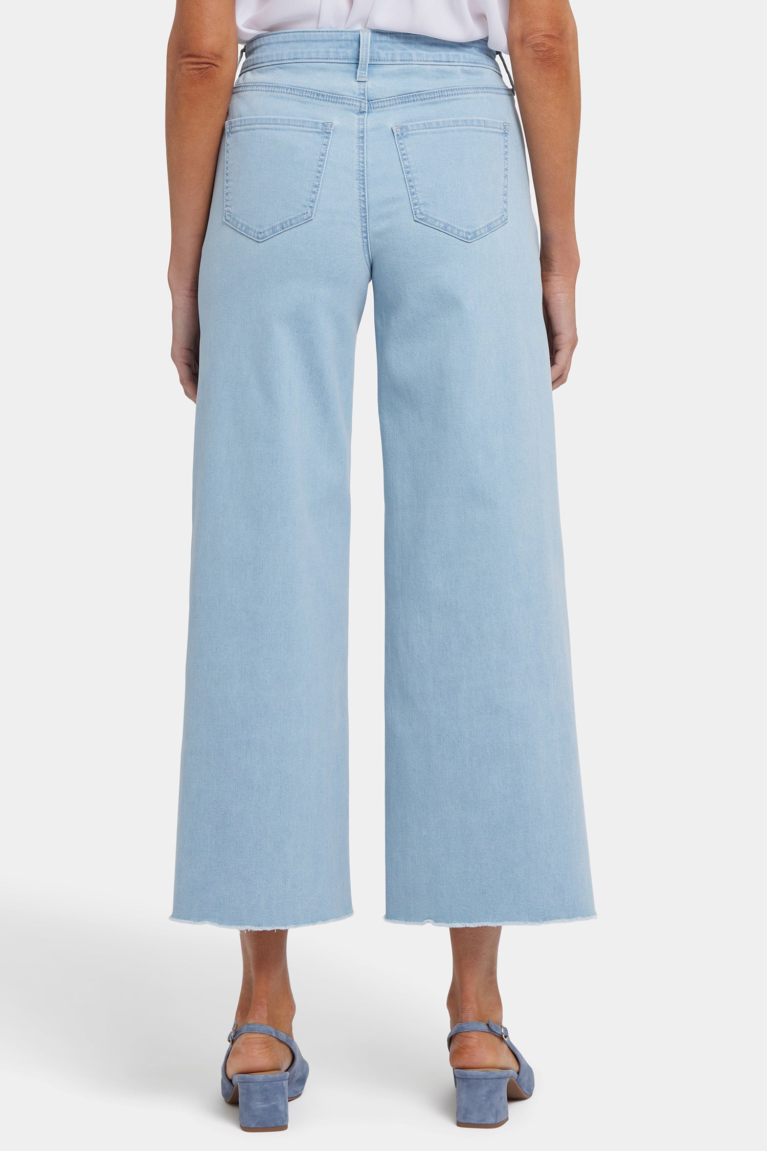 Brodi Women's Wide Leg Ankle Jeans - High Waist Stretch Denim Pants for Casual Wear | Clear Waters Wash | Perfect for Everyday Outfits and Weekend Brunch