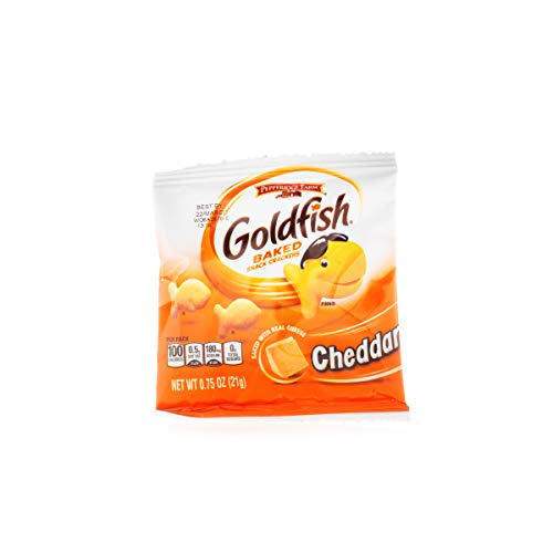 Pepperidge Farm Goldfish Baked Snack Crackers - Cheddar Cheese Flavor, 0.75oz (Pack of 300) - Perfect for School Lunches, Parties & On-the-Go Snacking