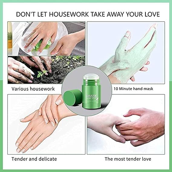 SELLZIE Green Tea Purifying Clay Stick Mask - Oil Control & Anti-Acne Treatment for Face - Eggplant Solid Fine Cleansing Mud Mask - Portable Facial Detox for Blackheads & Pores (40g) | Perfect for Travel, Gym & Daily Skincare Routine