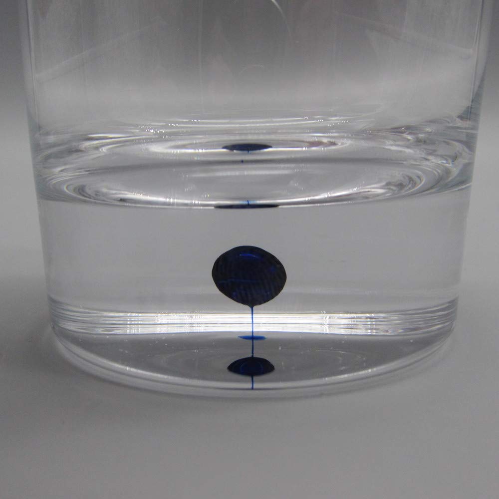 Orrefors Crystal Intermezzo Blue Double Old Fashioned Whiskey Glasses - Set of 4 Elegant Barware for Cocktails, Bourbon & Scotch - Perfect for Home Bars, Dinner Parties & Gifts