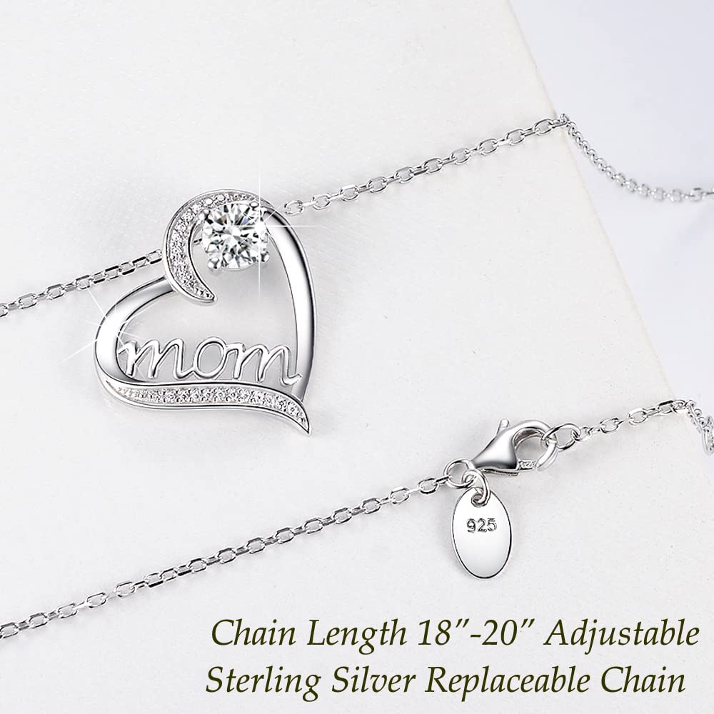 April May Birthstone Necklace for Women - 925 Sterling Silver Emerald Simulated Diamond Pendant Jewelry | Elegant Birthday Gift for Mom, Mother's Day Present | Perfect for Anniversaries, Weddings, Parties & Daily Wear | Ideal for Office, Date Night & Casual Outfits