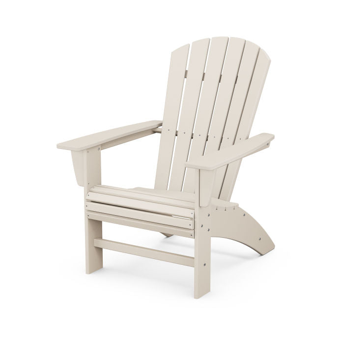 POLYWOOD Nautical Curveback Adirondack Chair - Durable Outdoor Furniture for Patio, Poolside & Beach - Weather-Resistant Plastic Adirondack Chair for Garden, Deck & Backyard Relaxation