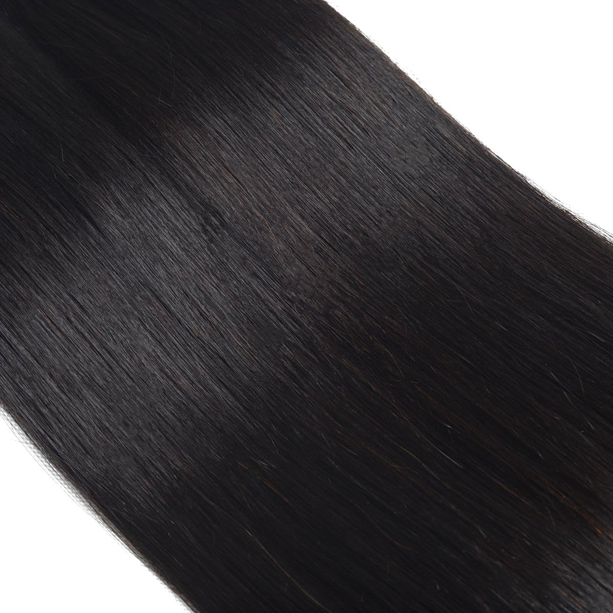 Vanlov 100% Unprocessed Virgin Human Hair Bundles - 3 Pack (16/18/20 Inch) Double Weft Hair Extensions for Black Women - Natural Straight Hair for Daily Styling, Weaves & Protective Hairstyles