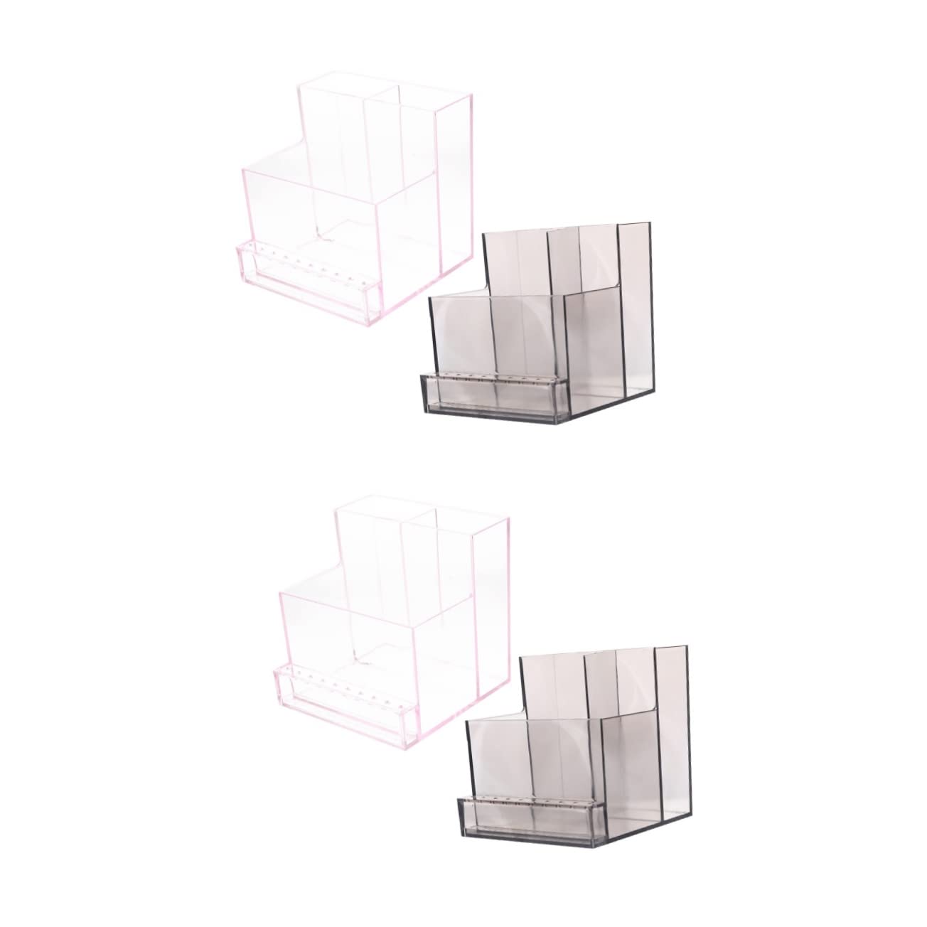 Minkissy 4-Piece Acrylic Nail Drill Bit Organizer Stand - Storage Rack for Nail Rest, Drill Bits & Polishing Heads - Perfect for Salon, Home Manicure & Nail Art Organization