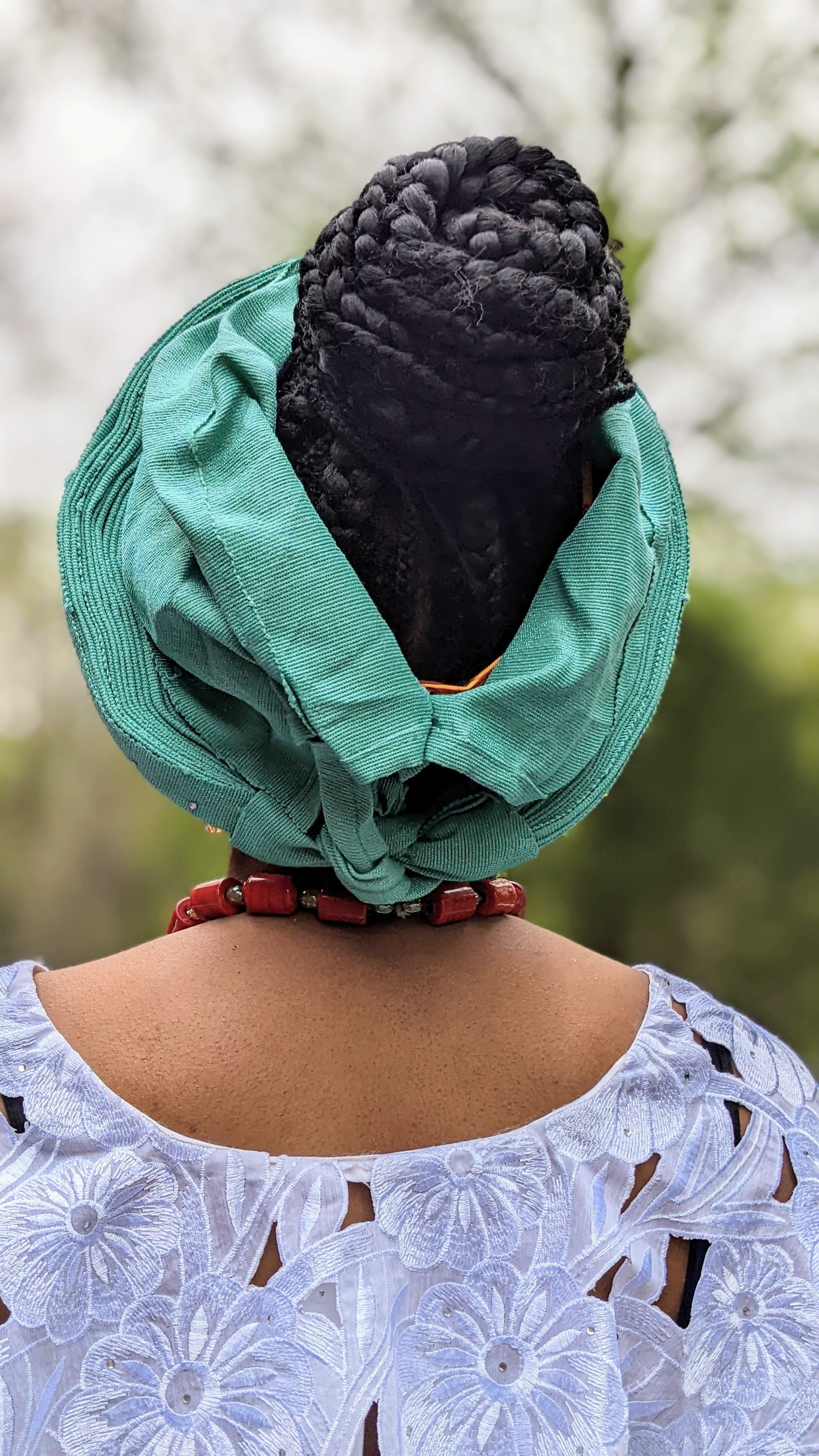Adjustable Pre-Tied Light Green Oghogho African Aso Oke Head Wrap Hat - Elegant Autogele for Women - Perfect for Weddings, Parties & Cultural Events