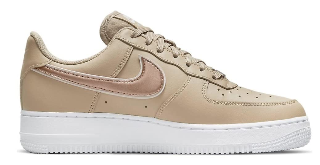 Nike Women's Basketball Shoes - Hemp/Light Soft Pink/White/Metallic Rose Gold - Size 7 | High-Performance Court Shoes for Women's Basketball Training & Games