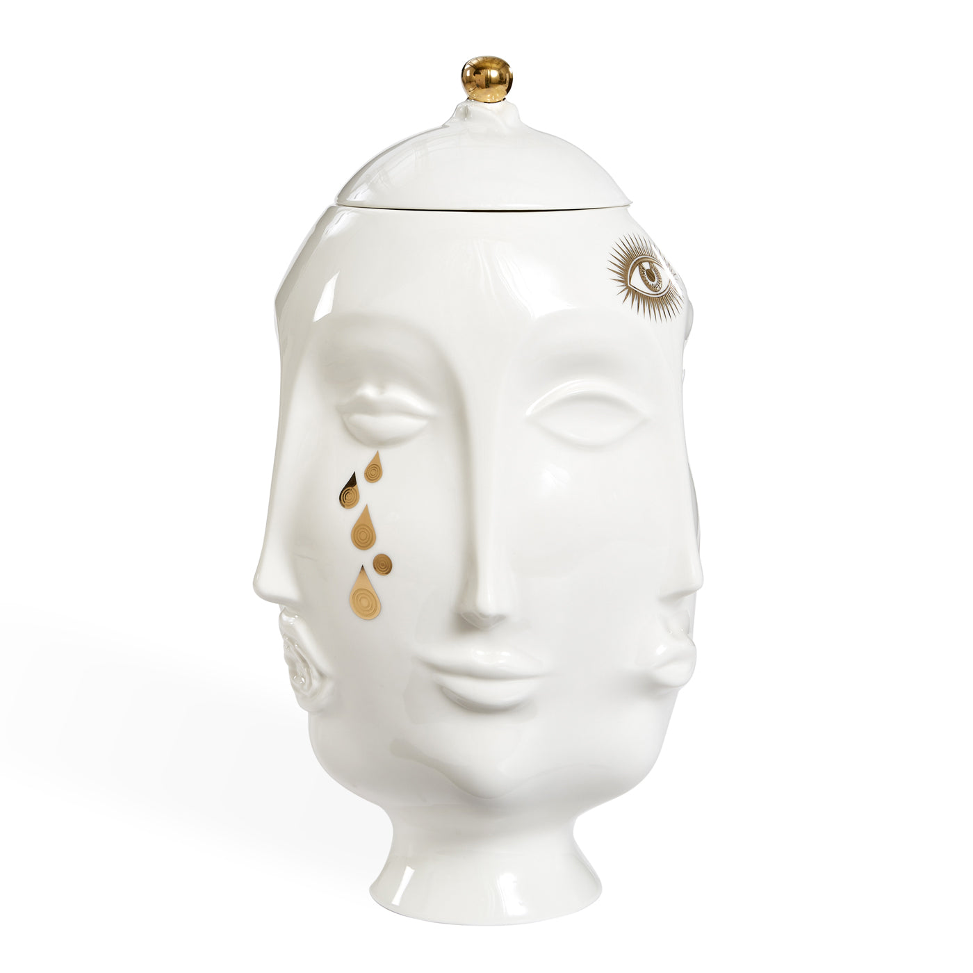 Handcrafted Gilded Frida Kahlo Inspired Urn - Elegant Memorial Keepsake for Home Decor & Altar Display