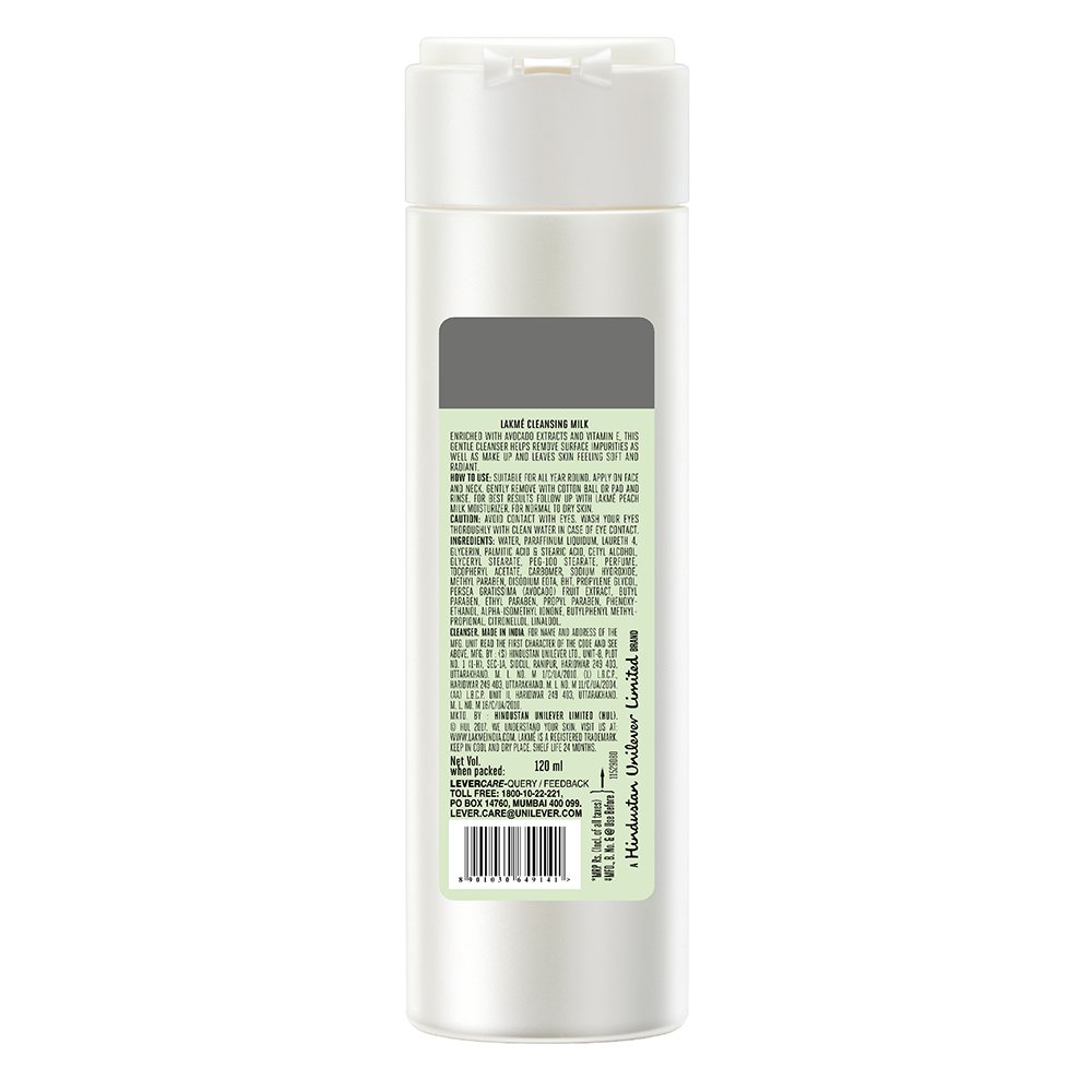 LAKMÉ Gentle & Soft Deep Pore Cleansing Milk - 60ml & 120ml - Oil-Free Face Wash for Sensitive Skin - Daily Deep Cleansing & Makeup Removal - Perfect for Morning & Night Skincare Routine