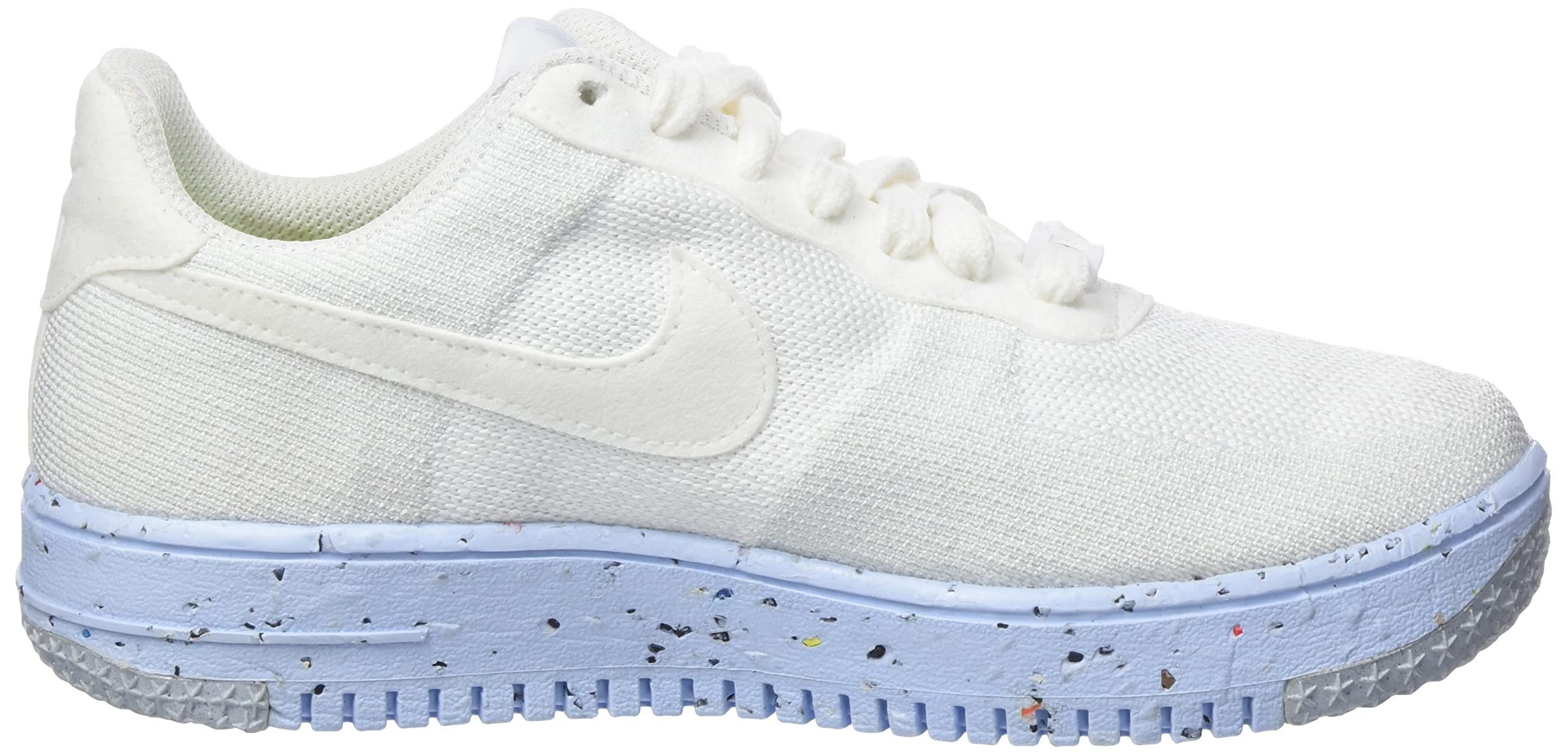 Nike Women's Air Force 1 Crater Flyknit Running Shoes - White Pure Platinum (Size 8) | Lightweight Comfort for Gym, Jogging & Casual Wear