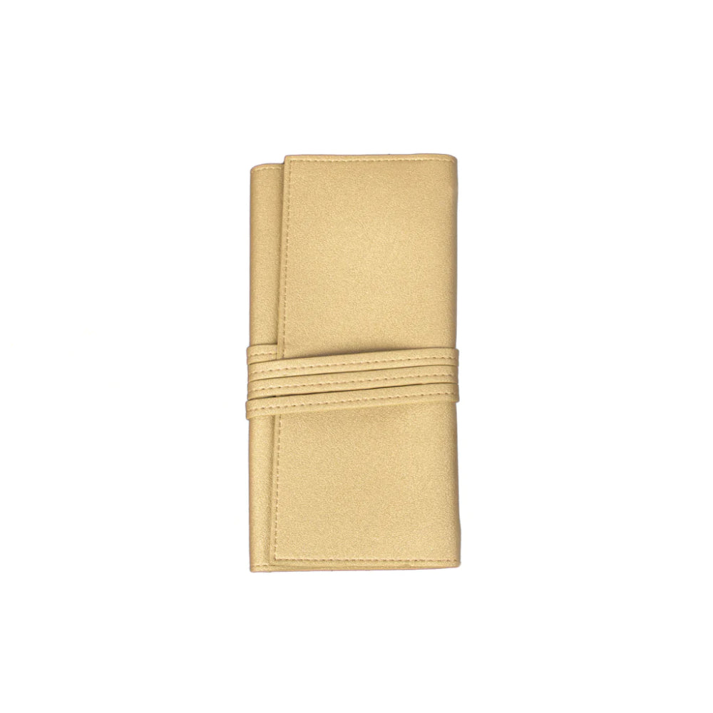 Abby Travel Jewelry Roll - Waterproof Leather Jewelry Organizer for Necklaces, Rings & Earrings - Perfect for Vacation, Business Trips & Daily Use