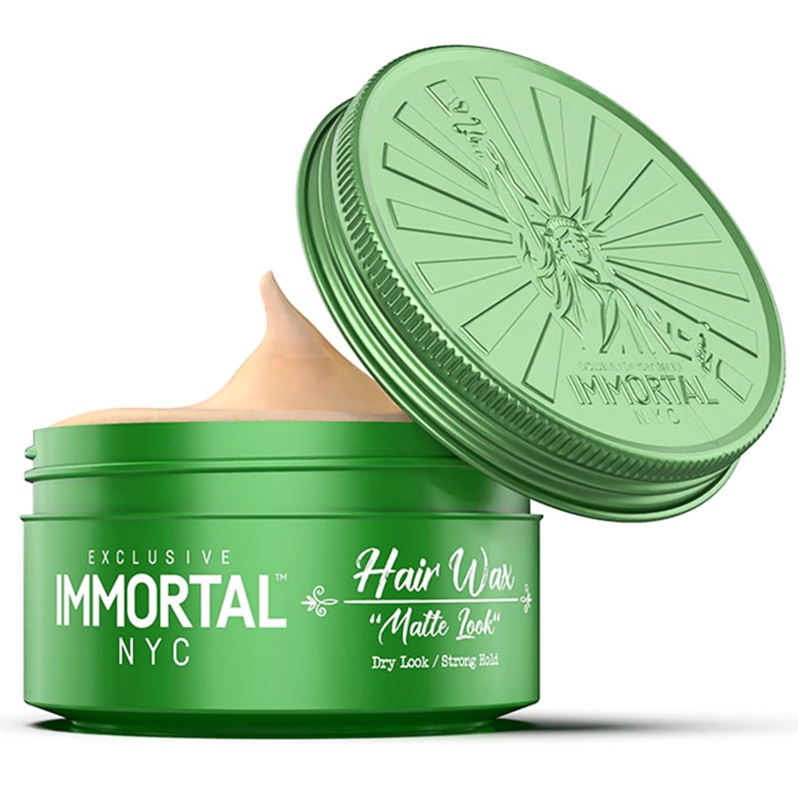Immortal NYC Matte Look Hair Wax – Strong Hold, Matte Finish & Natural Look for Extra Volume & All-Day Control | Easy Wash Out | Perfect for Styling, Texturizing & Everyday Grooming