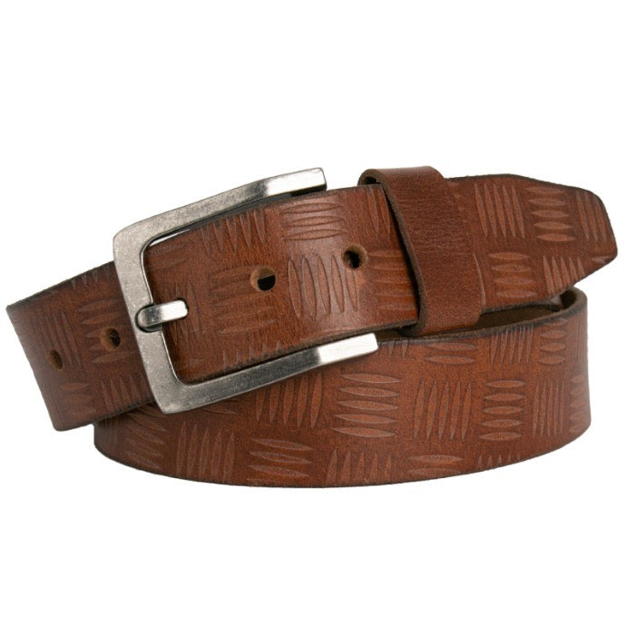 Premium Franklin Genuine Leather Belt for Men - Chestnut Brown - Classic Dress & Casual Wear for Office, Wedding & Everyday Use