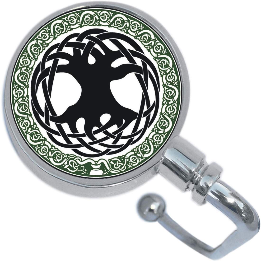 Celtic Tree Charm Purse Hanger with Pouch - Elegant Handbag Accessory for Women | Perfect for Parties, Shopping & Travel