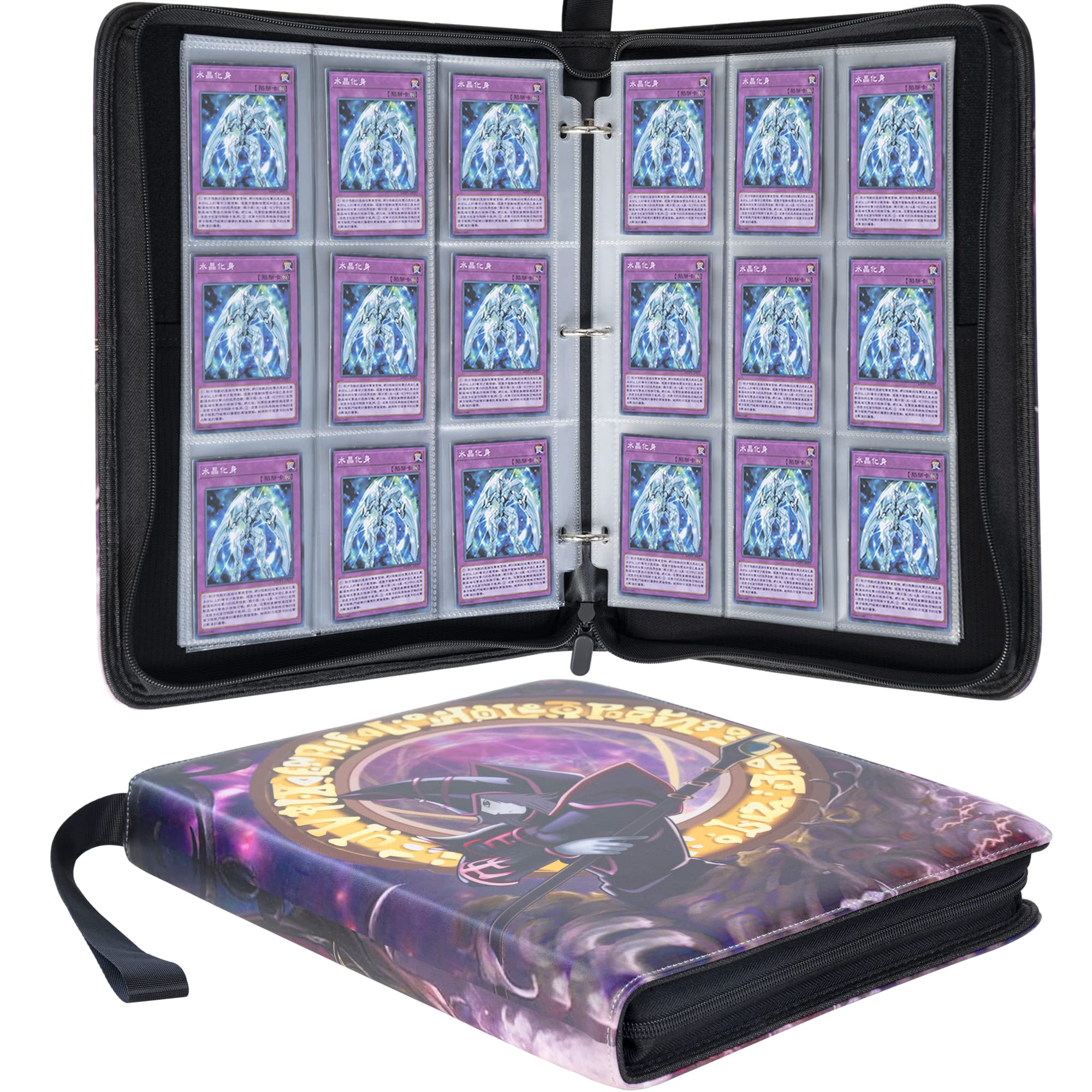 Premium Yu-Gi-Oh Card Binder - 720 Pocket Trading Card Album with 40 Removable Sleeves, 9-Pocket Page Protector for DM & TCG Collections - Perfect for Tournaments, Storage & Display