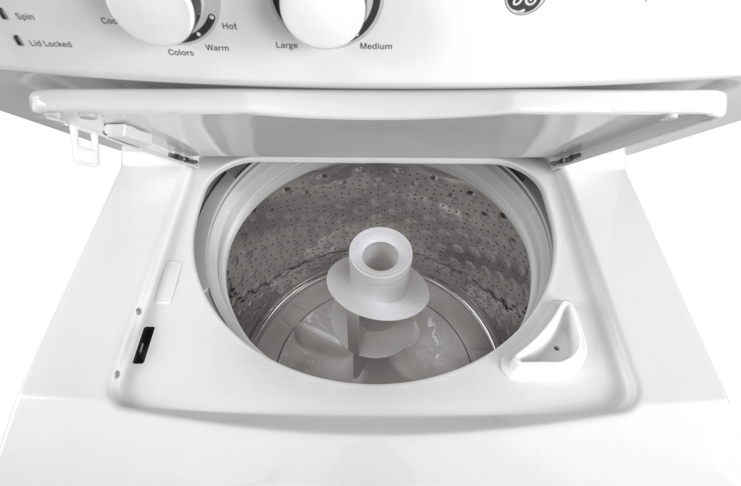 GE GUD24ESMMWW White Electric Laundry Center - Stackable Washer & Dryer Combo for Small Spaces, Apartments & Energy-Efficient Homes | Perfect for Laundry Rooms, Basements & Tight Spaces