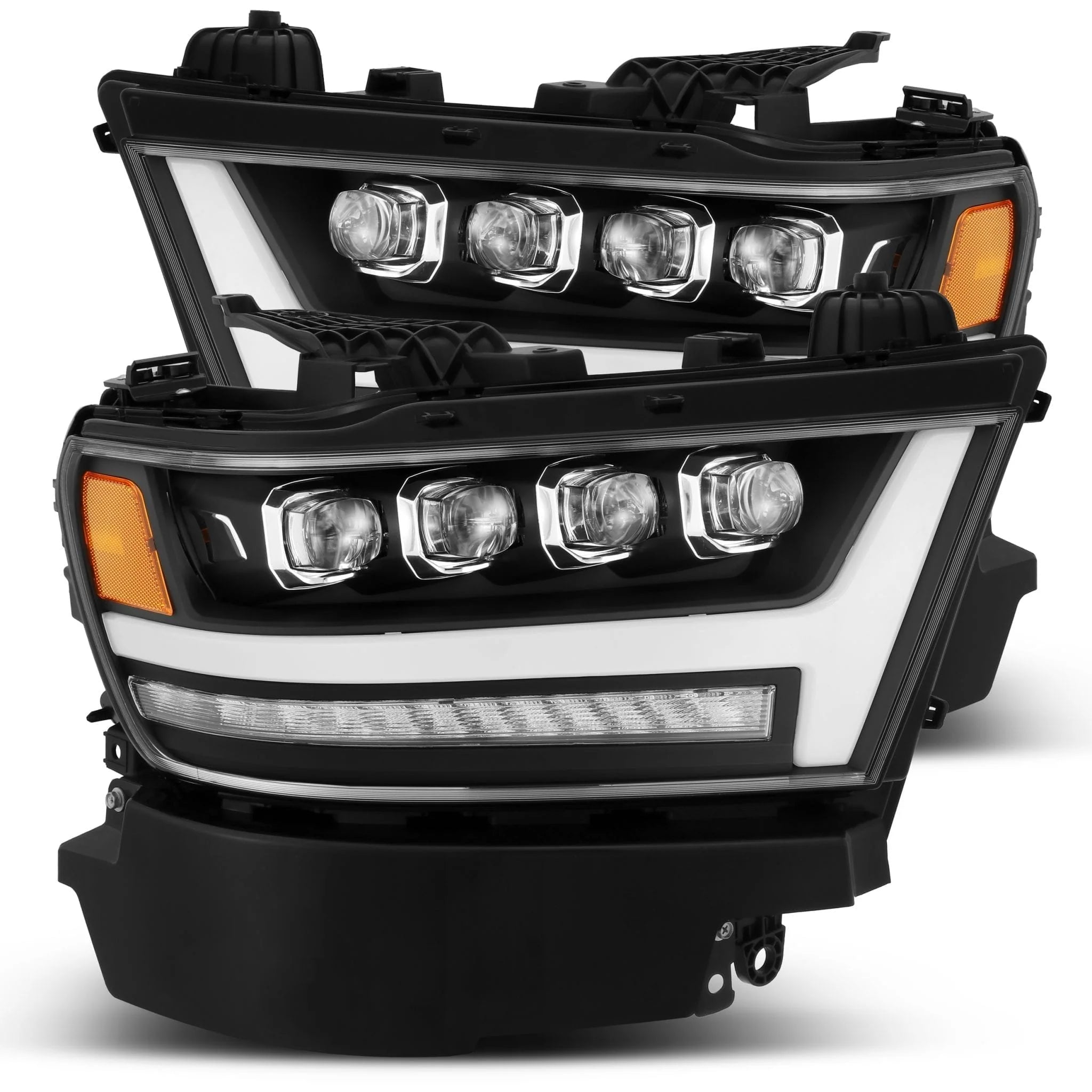 AlphaRex NOVA LED Projector Headlights for Ram 1500 (2019-2024) - Black Housing - High Performance Lighting Upgrade for Night Driving & Off-Road Adventures
