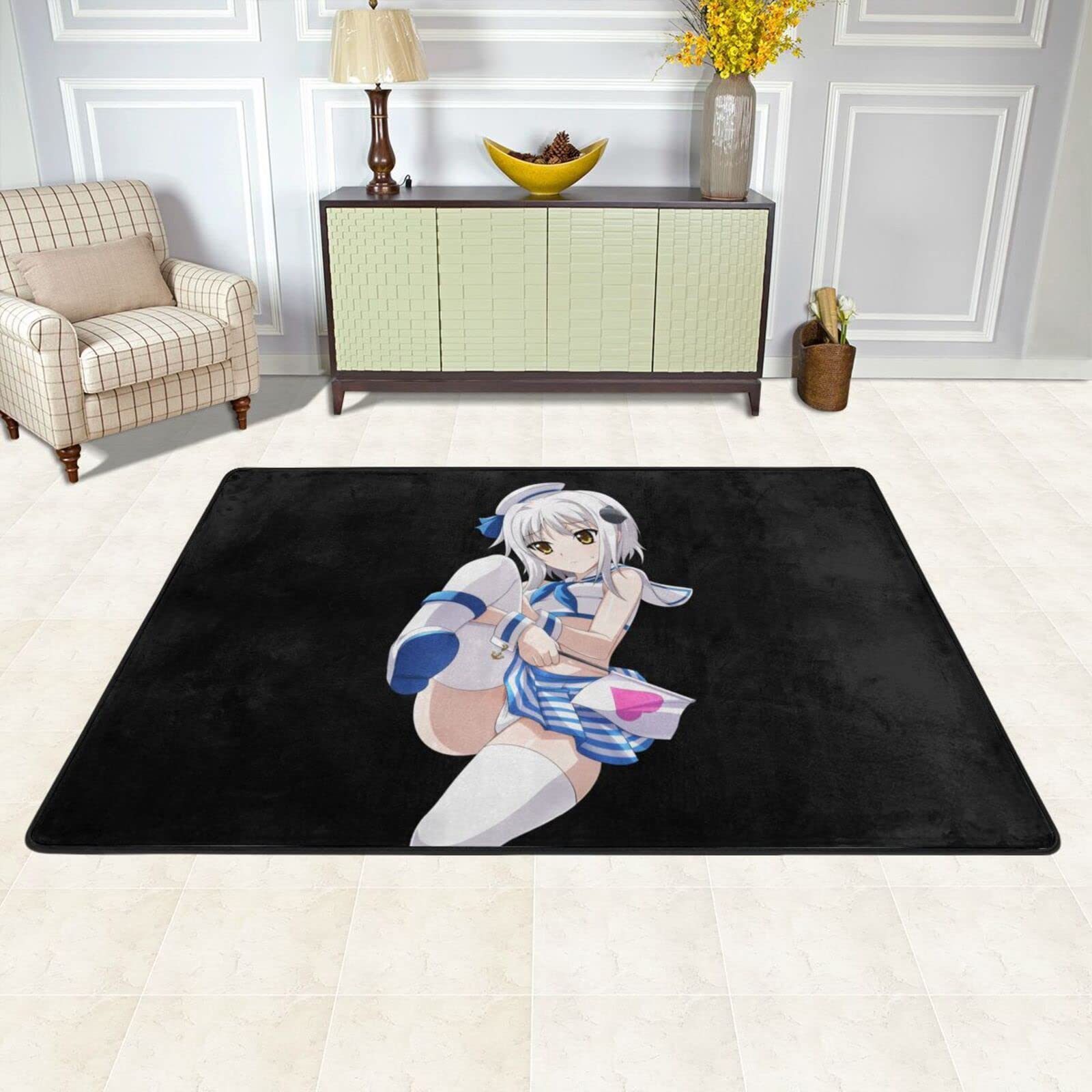 Anime High School DxD Toujou Koneko Area Rug 72x48 Inch - Soft Non-Slip Living Room, Bedroom, Dining Room & Home Office Decor - Perfect for Anime Fans & Gaming Rooms