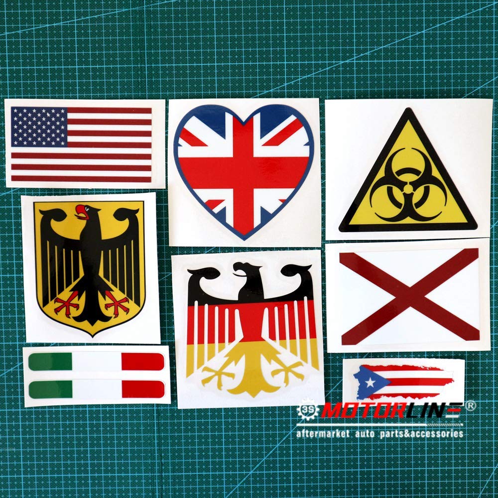 California State Flag Shaka Sign Hang Loose Vinyl Stickers - 3 Pack (2