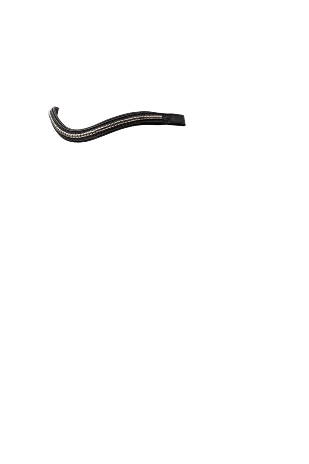 Stainless Steel Clincher Wave Gel Browband - Havana Brown for Equestrian Riding & Horse Training | Comfortable & Secure Fit for Dressage, Jumping & Trail Riding