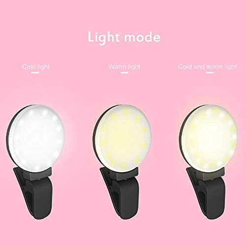 10 LED Clip Light with Adjustable Brightness - Rotating Phone Fill Light for Selfie, Photography, and Live Streaming - Perfect for YouTube, TikTok, and Instagram Content Creation
