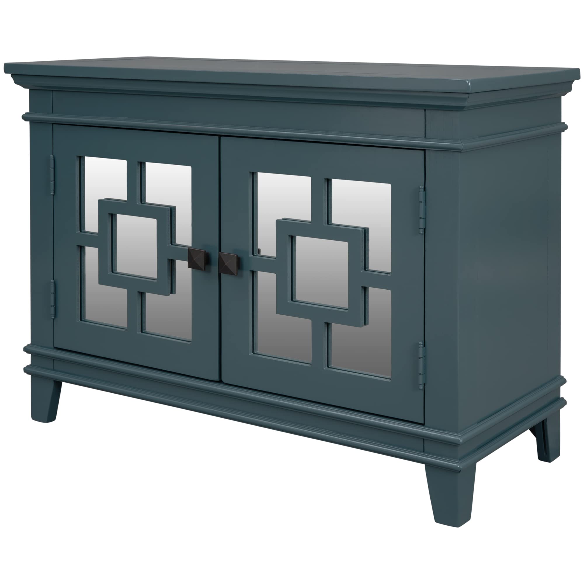 Knocbel Modern Accent Storage Cabinet with Mirrored Doors - 33