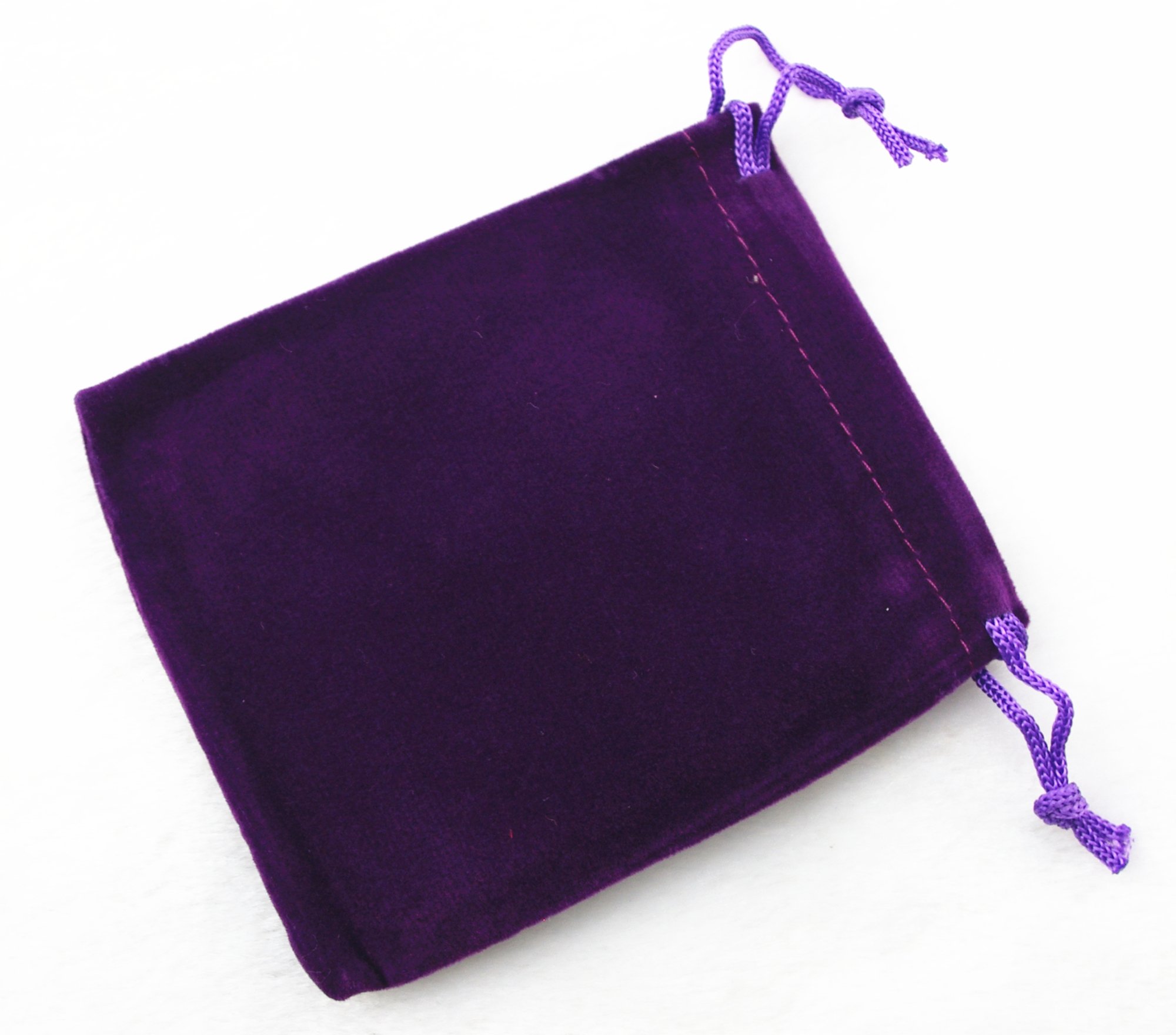 25 Pack 3.6x4.8 Inch Purple Velvet Drawstring Bags - Jewelry Pouches, Wedding Favors, Candy Bags for Party Gifts, Bridesmaid Proposals & Special Occasions