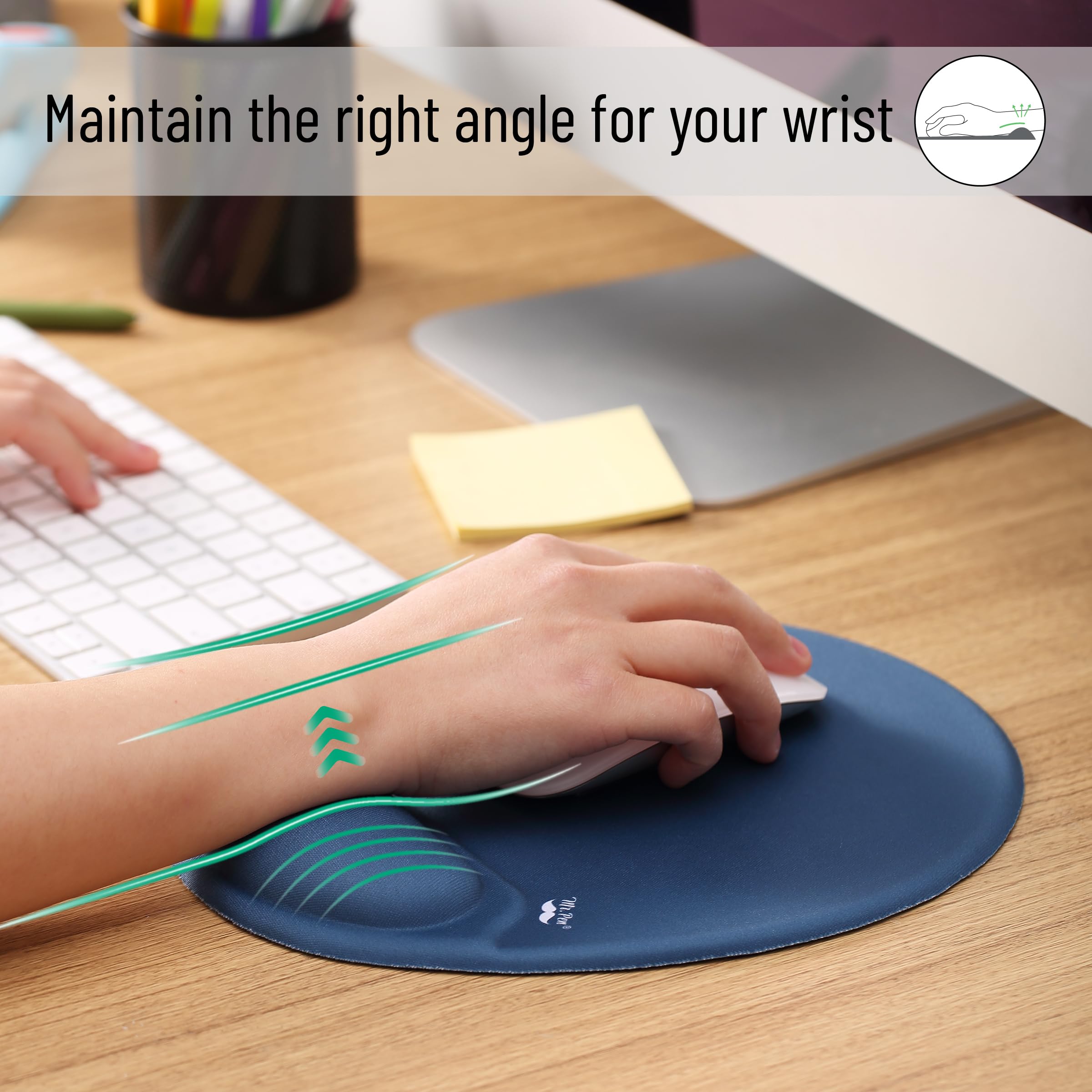 Ergonomic Gel Gaming Mouse Pad with Wrist Support - Comfortable Wrist Rest for PC, Laptop, Office & Gaming - Non-Slip Base, Smooth Surface - Ideal for Long Hours of Work & Gaming Sessions