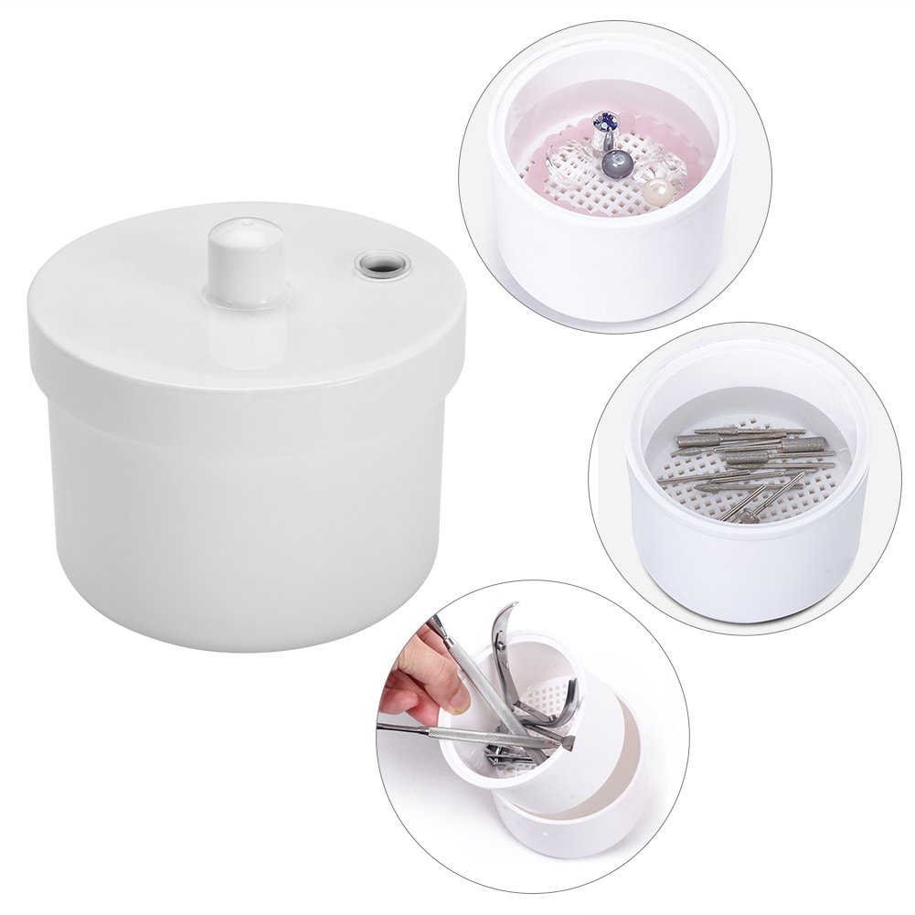 Round Sterilizer Pot for Nail Art Tools - Disinfection Cleaning Box for Manicure Accessories & Metal Tools | Perfect for Salon, Spa & Home Use