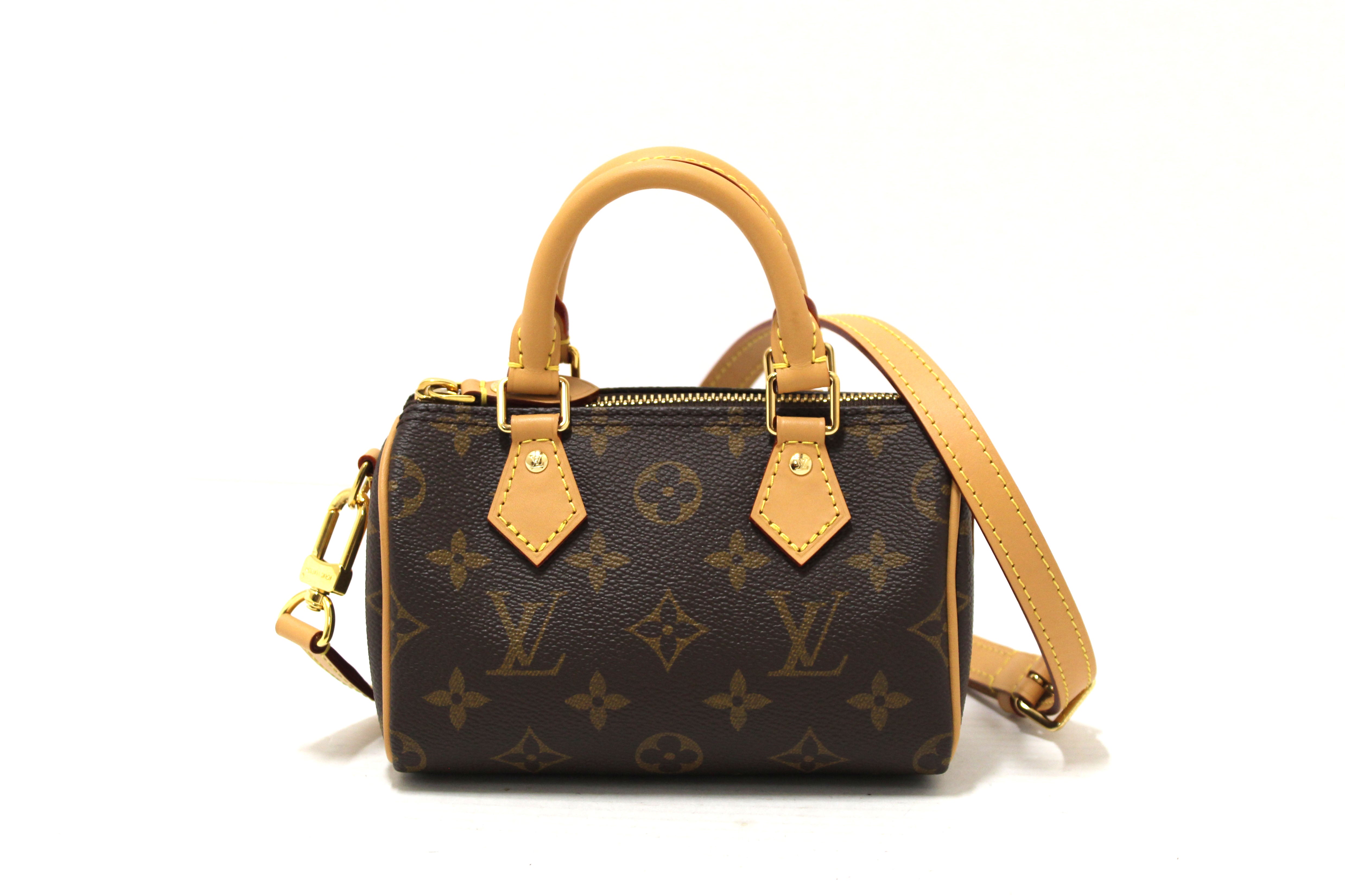 Authentic Louis Vuitton Monogram Nano Speedy Bag - Luxury Crossbody & Shoulder Bag for Women | Perfect for Date Night, Travel & Everyday Use
