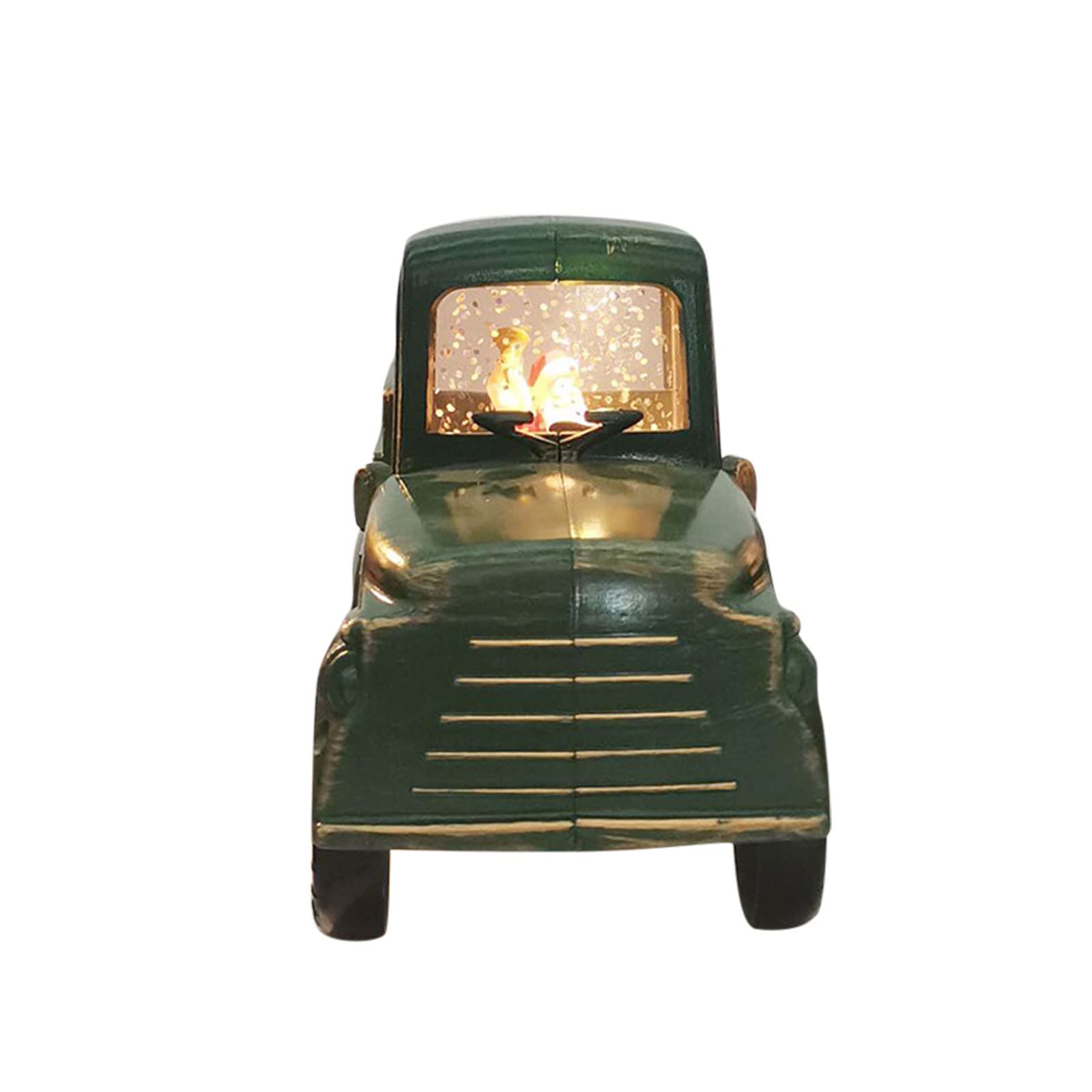 97ML Vintage Red Farm Truck Christmas Centerpiece - Rustic Holiday Decor for Tabletop, Mantel, and Festive Home Décor | Perfect for Christmas Villages, Tree Skirts, and Seasonal Displays