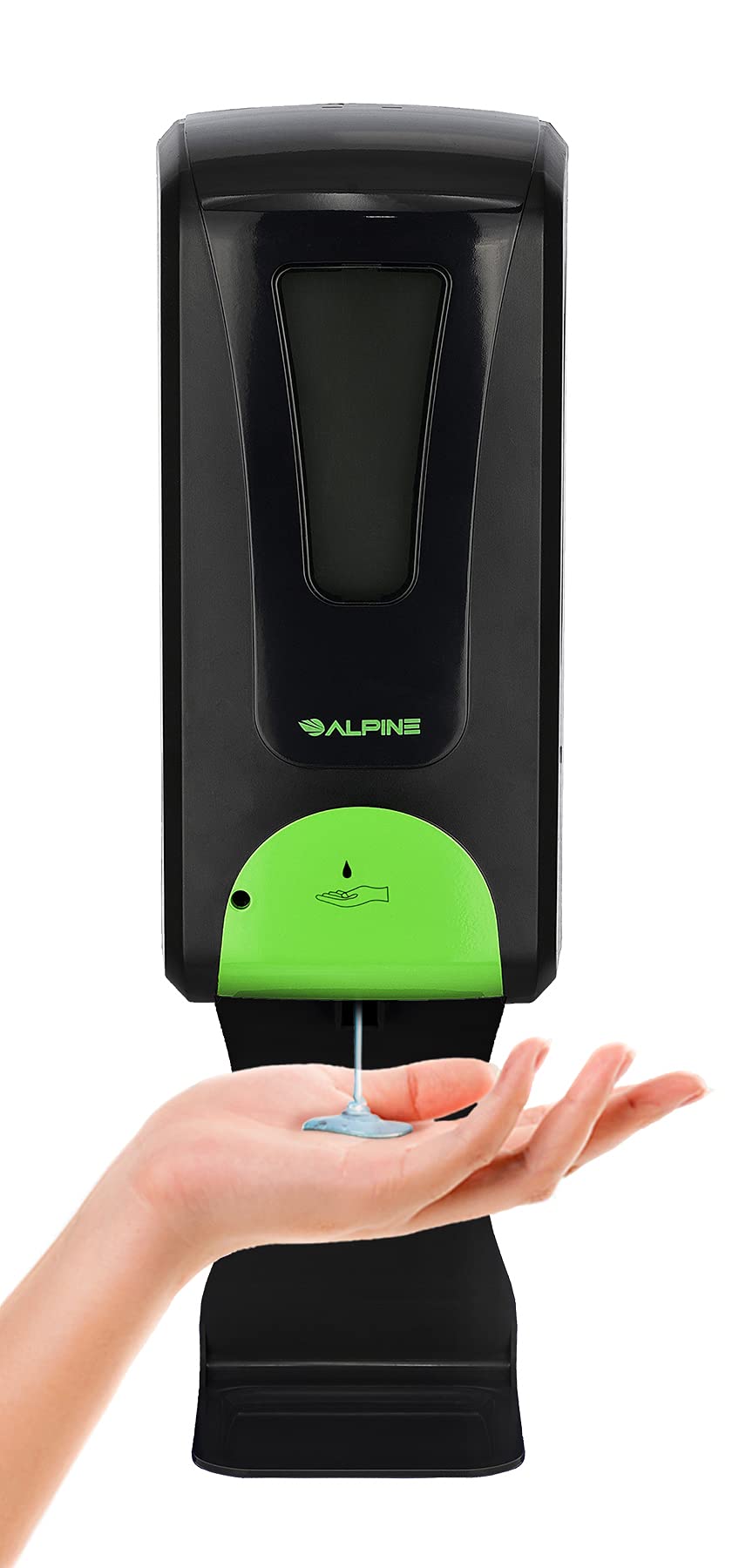 Alpine Automatic Touchless Hand Sanitizer Dispenser with Drip Tray - 1200mL Liquid/Gel Soap Dispenser for Kitchen, Bathroom, Restaurant, Hospital, School & Hotel - Hygienic Hands-Free Solution for Germ Protection