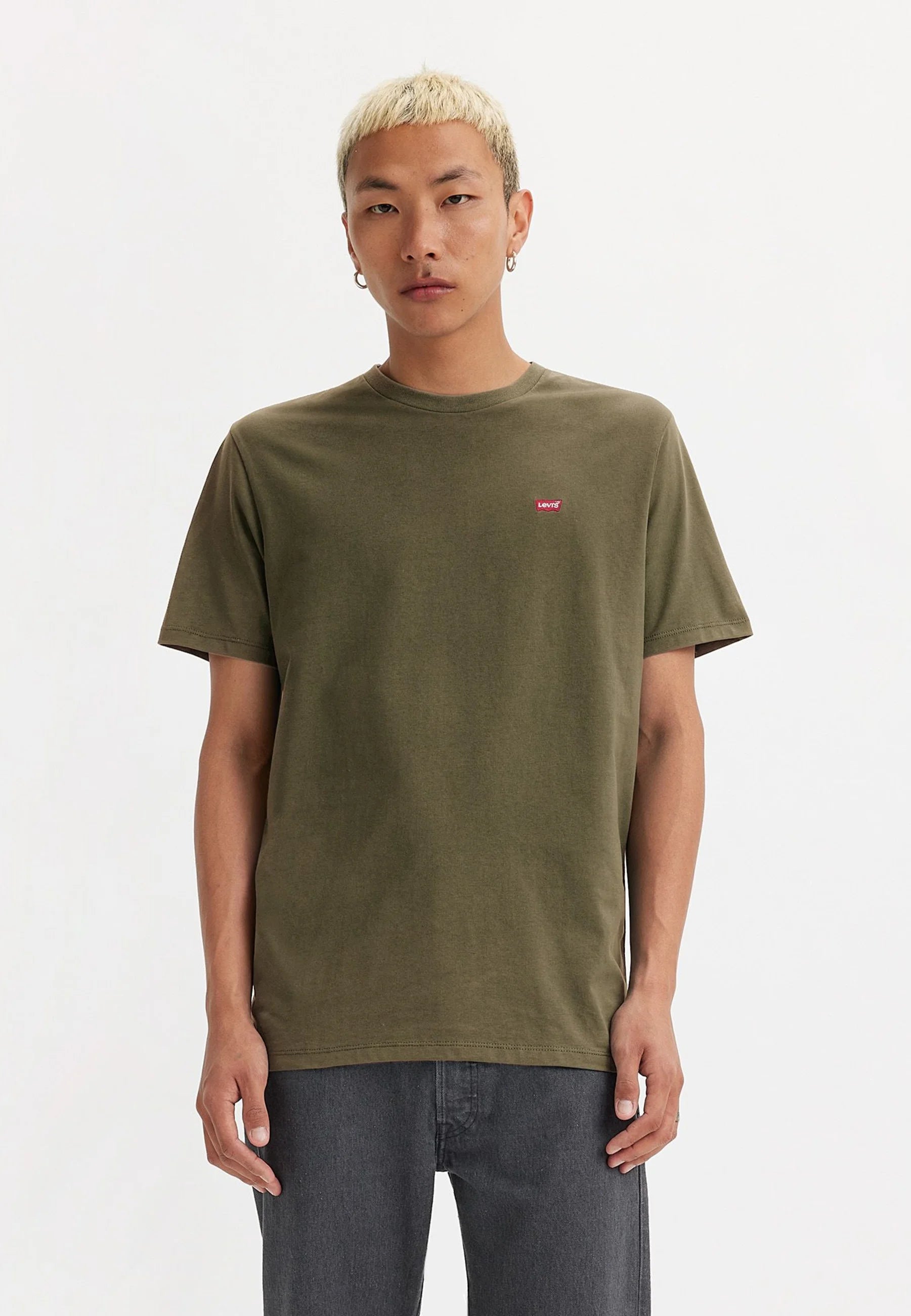 Levi's The Original Tee - Classic Cotton Crewneck T-Shirt for Men in Bluish Olive | Casual Wear, Street Style & Everyday Comfort