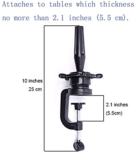 Adjustable Mannequin Head Stand for Wig Display & Styling - Training Practice Canvas Head Holder with Clamp - Perfect for Salon, Cosmetology School & Home Hairstyling (Black)