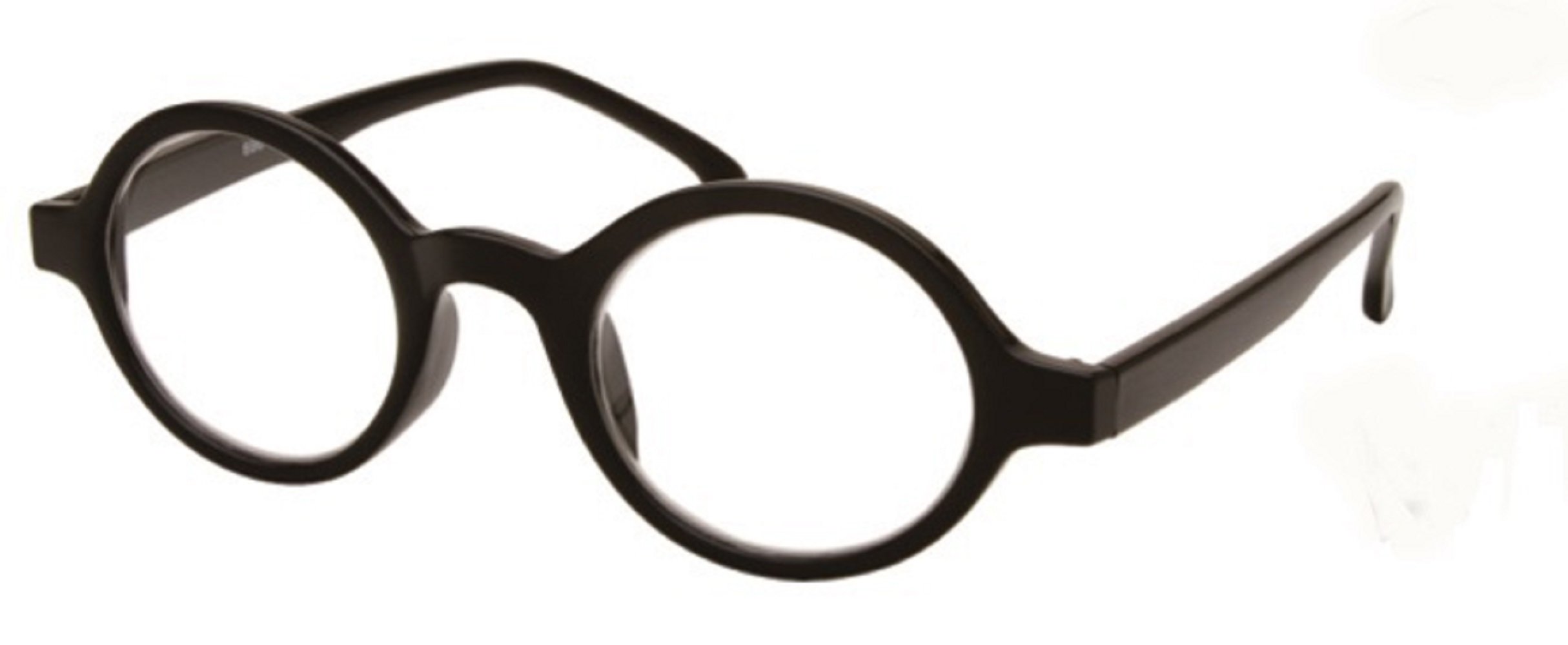 Lightweight Full Frame Round Reading Glasses for Men & Women - Unisex +1.00 Magnification Black Readers with Carrying Case - Perfect for Reading Books, Using Phones & Computer Work