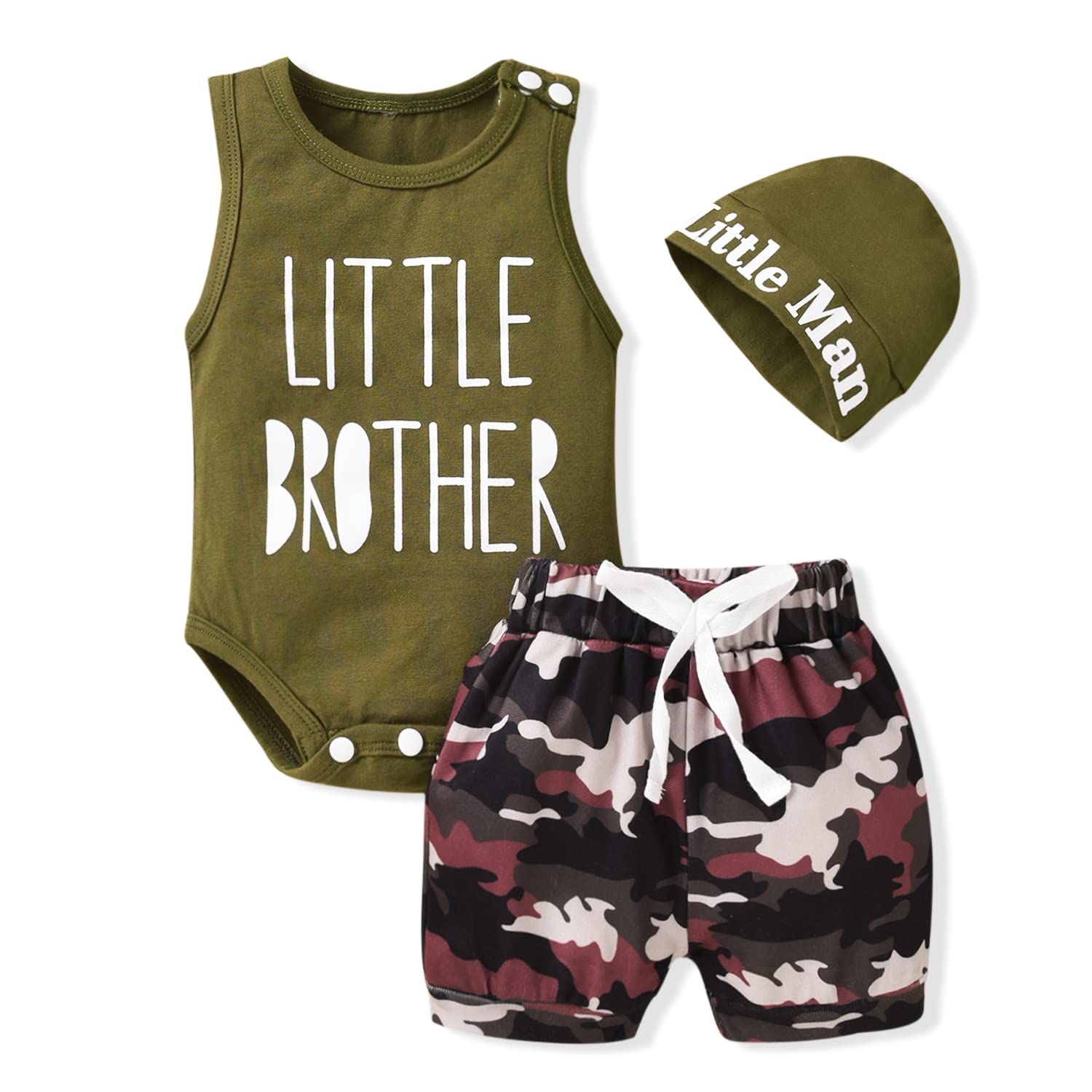 Baby Boys Summer Outfit - Sleeveless Bodysuit & Shorts Set | Soft Cotton Comfort for Playtime & Outdoor Adventures