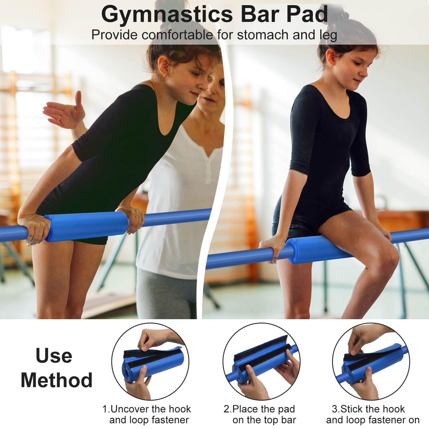Adjustable Gymnastics Bars for Kids - Expandable Training Bar for Home & Gym