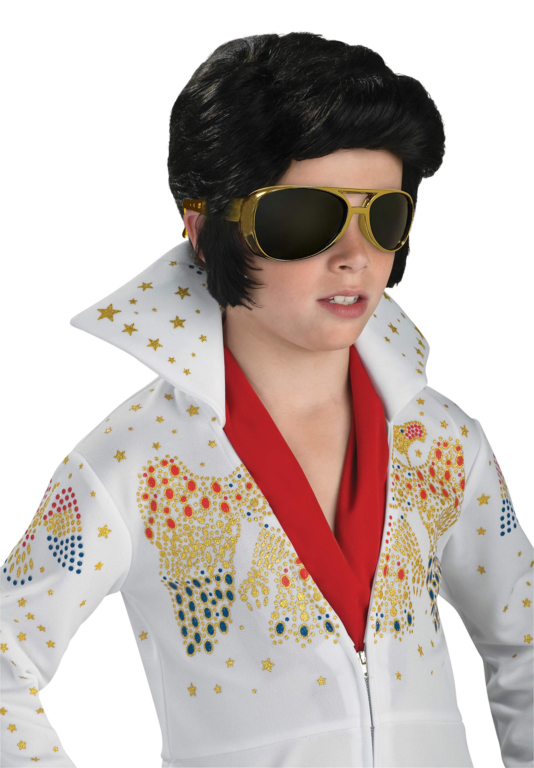 Rubies Elvis Presley Child Wig - Black Small Costume Wig for Kids - Perfect for Halloween, Cosplay, and Themed Parties