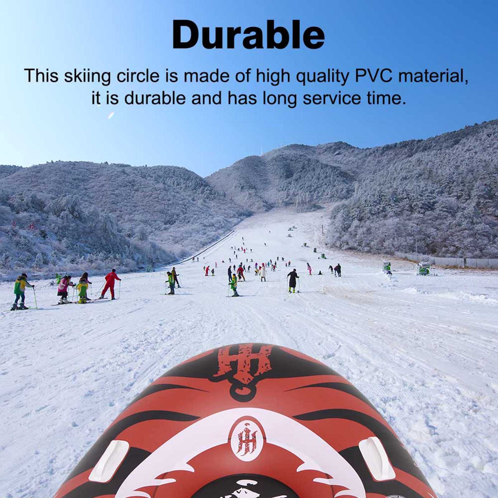 Durable Inflatable Ski Tube for Kids & Adults - Winter Snow Sled Toy for Skiing & Snow Play