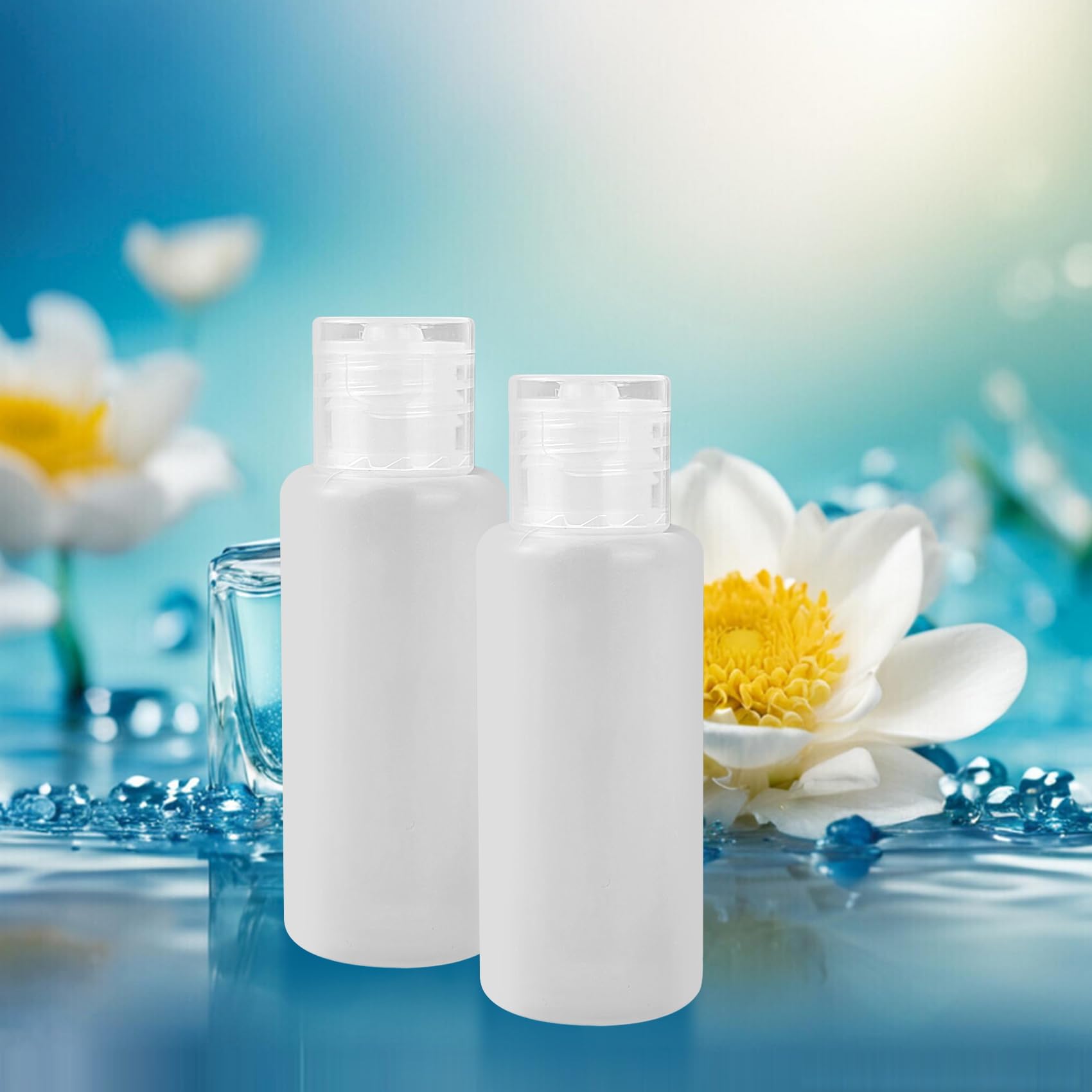 2 Pack 1oz (30ml) Travel Bottles for Toiletries - Leak Proof Mini Lotion Containers, TSA Approved Travel Size Liquid Bottles for Shampoo, Conditioner & Cosmetics - Perfect for Airplane Carry-on, Gym & Vacation Essentials