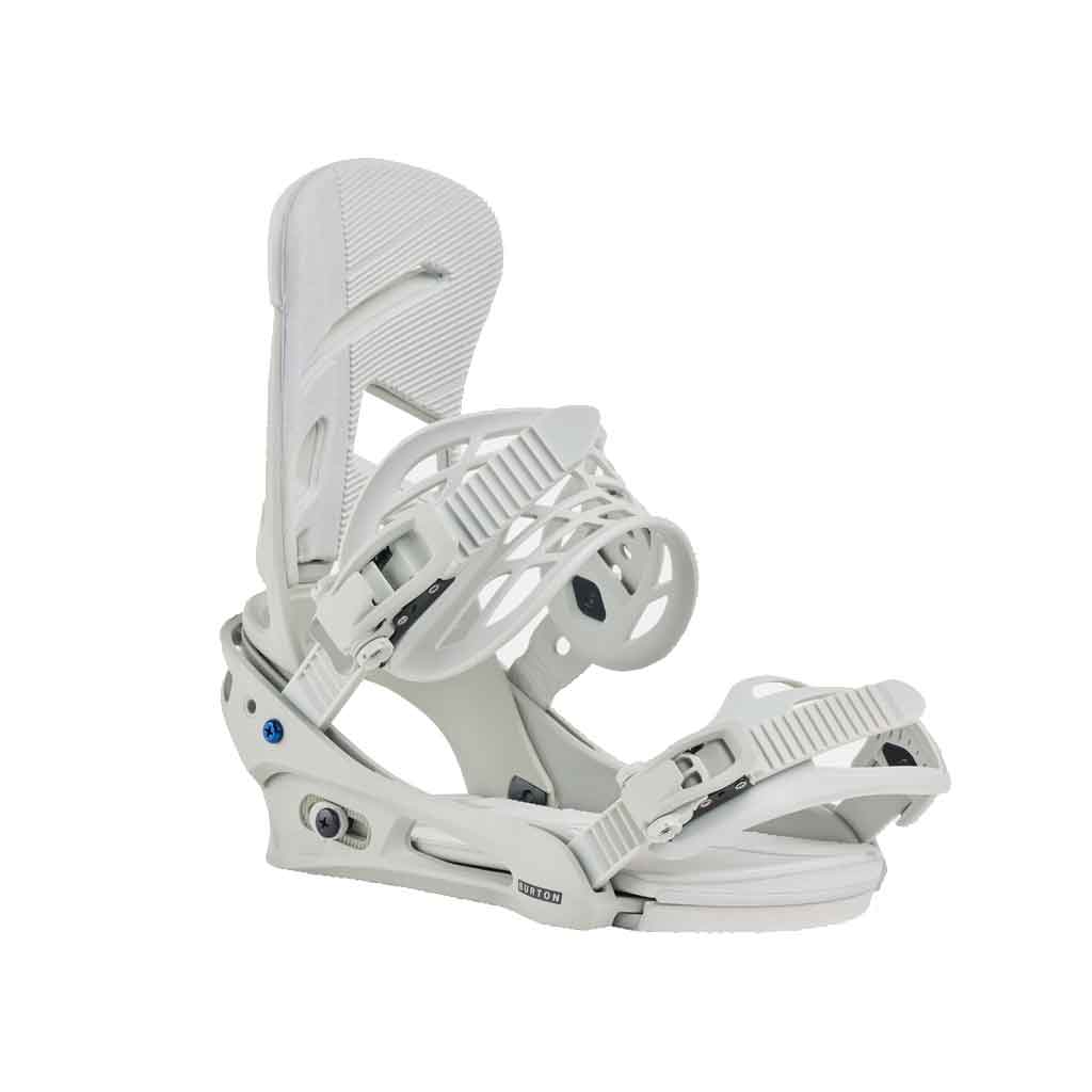 Burton 24/25 Mission Re:Flex Snowboard Bindings - Gray Cloud | All-Mountain Performance for Men & Women | Perfect for Freestyle & Powder Riding