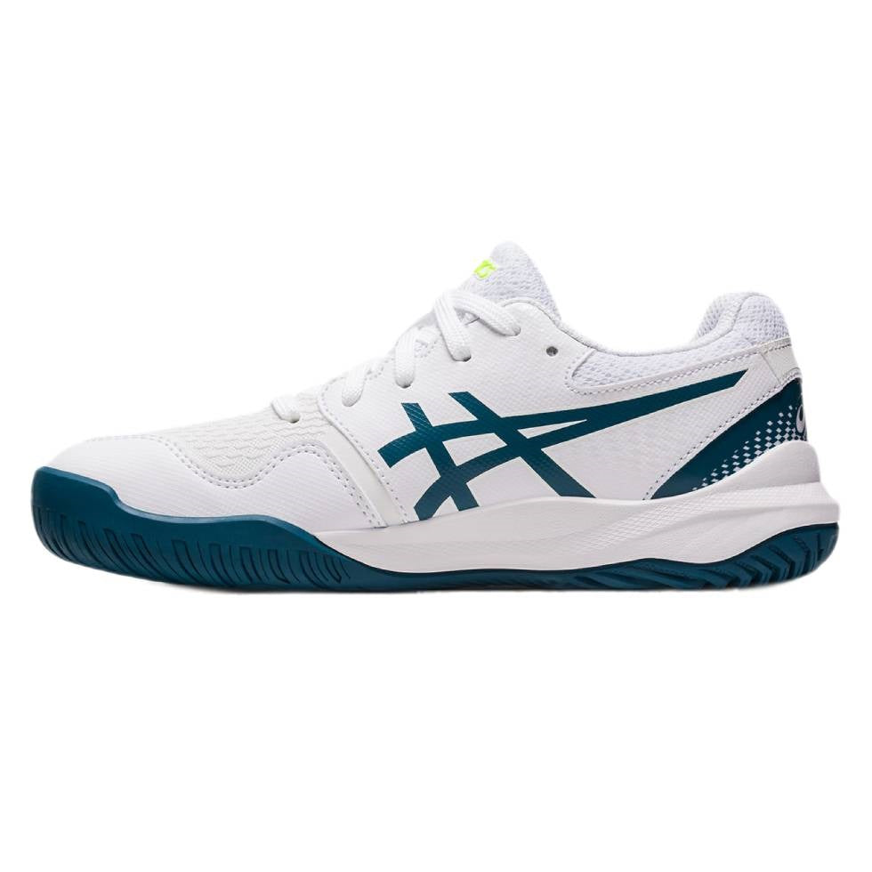 ASICS Gel Resolution 9 GS Junior Tennis Shoes for Kids - Lightweight & Supportive Court Sneakers (White/Blue) - Perfect for Junior Tennis Training & Matches