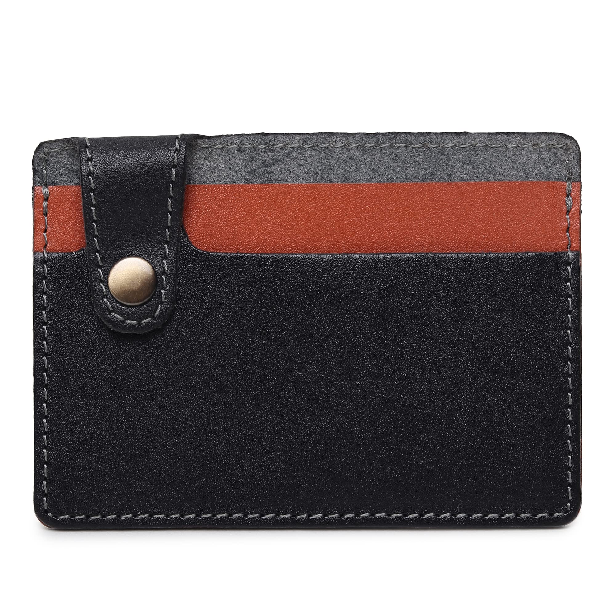 Premium Leather Credit Card Holder - Slim Minimalist Wallet for Women & Men | RFID Blocking Front Pocket Card Case | Perfect for Travel, Business & Everyday Use