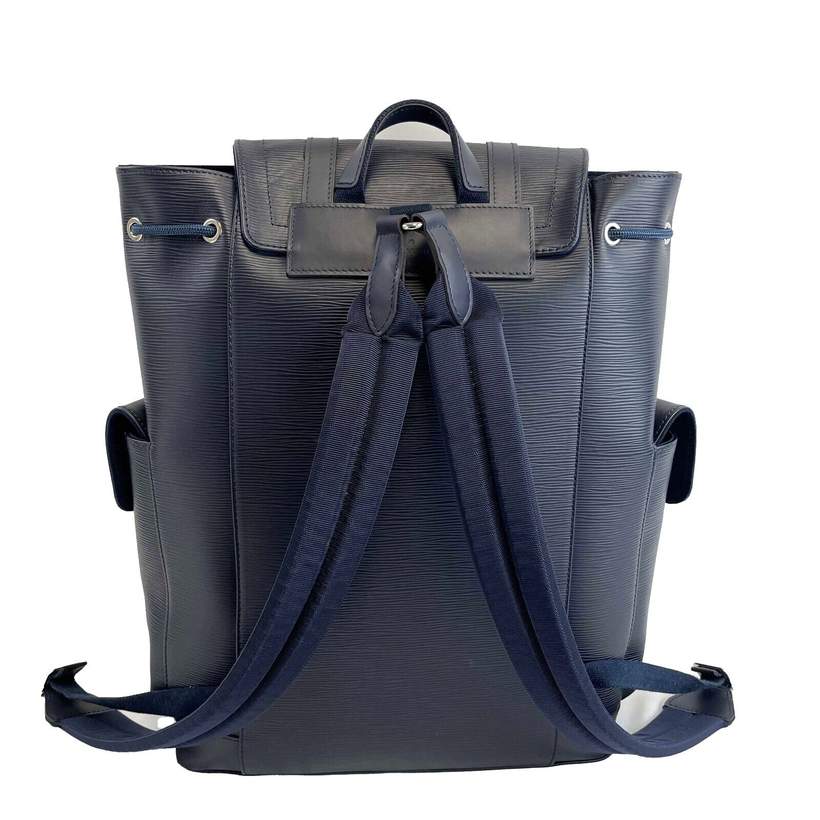 Authentic Louis Vuitton Christopher MM Backpack in Navy Blue | Luxury Designer Travel Backpack for Men & Women | Perfect for Work, Travel & Daily Commute