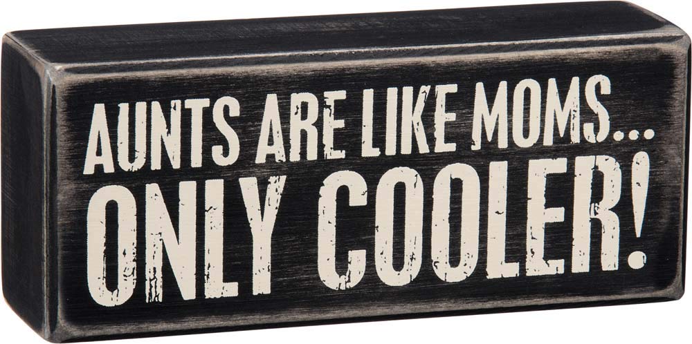 Primitives by Kathy Box Sign - Aunts Cooler | Rustic Wooden Home Decor for Kitchen, Living Room & Gifts | Perfect for Farmhouse, Country & Vintage Style