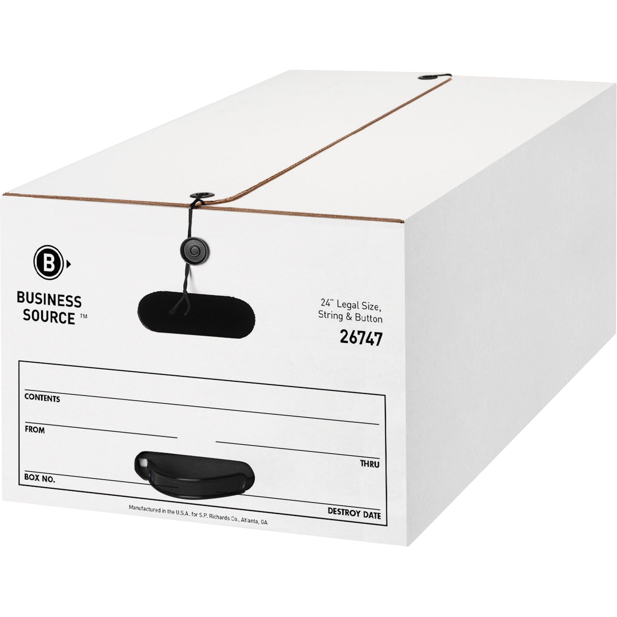 Business Source Medium Duty Legal-Size Storage Box - Organize Files, Documents & Office Supplies for Home or Office Use