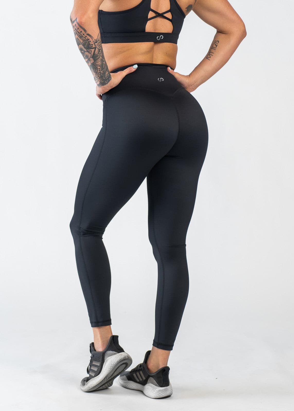 Empowered High-Waisted Yoga Leggings for Women - Black | Comfortable & Stretchy Workout Pants for Yoga, Gym & Running