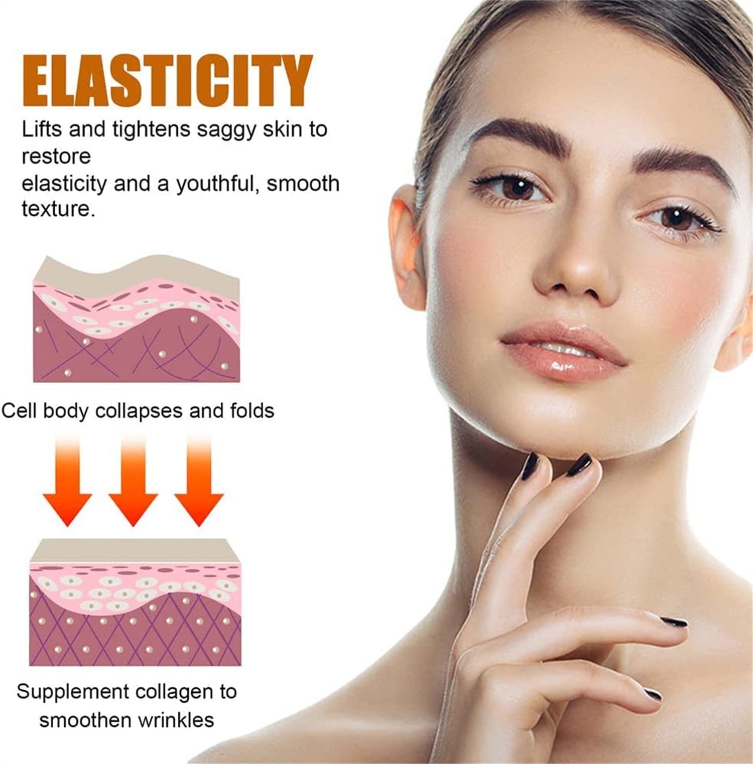 Premium Anti-Aging Collagen Serum with Hyaluronic Acid - Skin Tightening & Pore Minimizing Facial Essence for Youthful Glow | Daily Moisturizer for Face Care Routine | Perfect for Night Skincare & Daytime Protection (1pc)